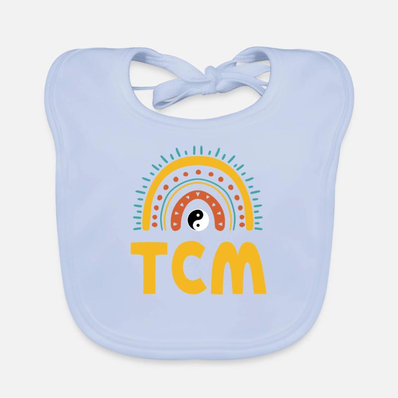 Mignon Tcm Boho Arc-en-ciel avec Yin Yang Bavoir bio Bébé