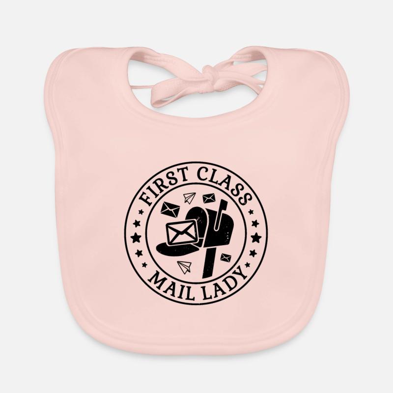 Postbote Postbotin Post Briefträger Baby Bio-Lätzchen