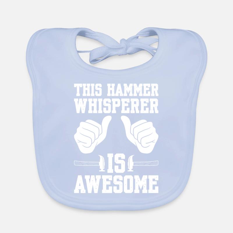 This Hammer Whisperer Is Awesome Carpenter Organic Baby Bibs