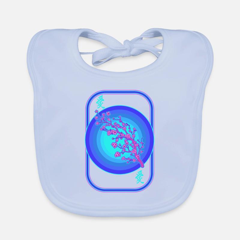 Chemise en fleurs de cerisier, fleurs de sakura Vaporwave Bavoir bio Bébé