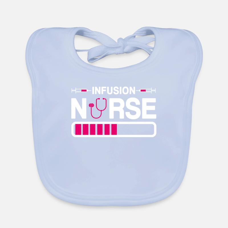 Funny Infusion Nurse Gift Organic Baby Bibs