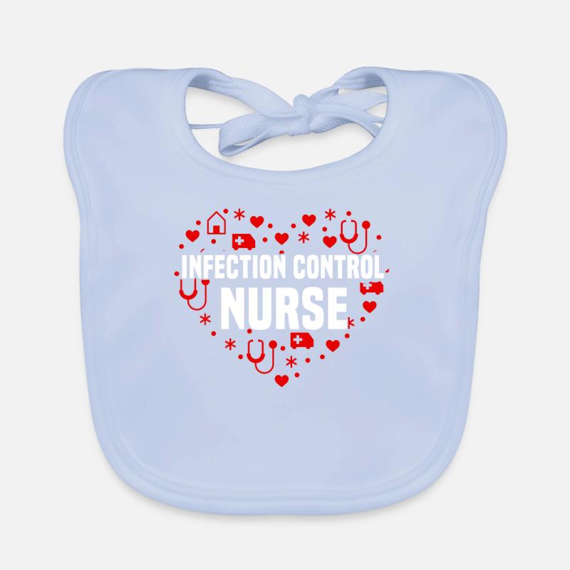 Krankenschwester Herz Design Baby Bio-Lätzchen