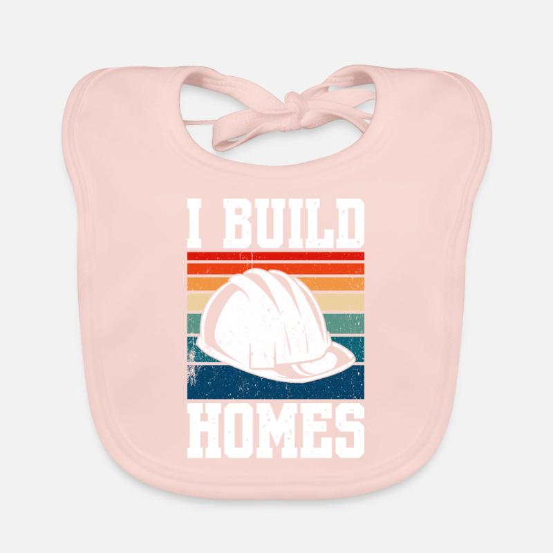 I Construction de maisons Travailleur en construction Bavoir bio Bébé