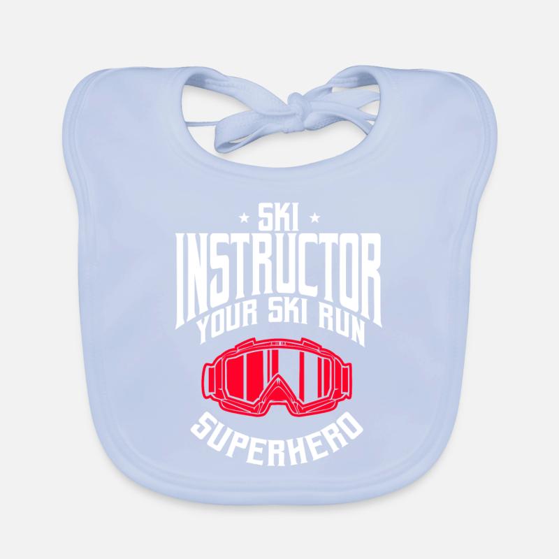 Funny Ski Instructor Gift Organic Baby Bibs