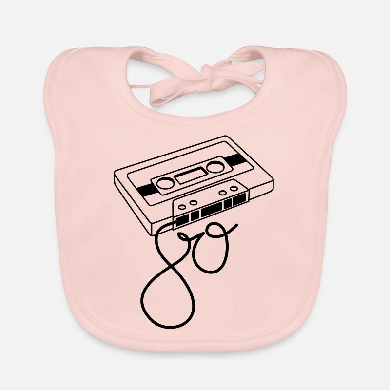 80s - Baby Bio-Lätzchen - Rose