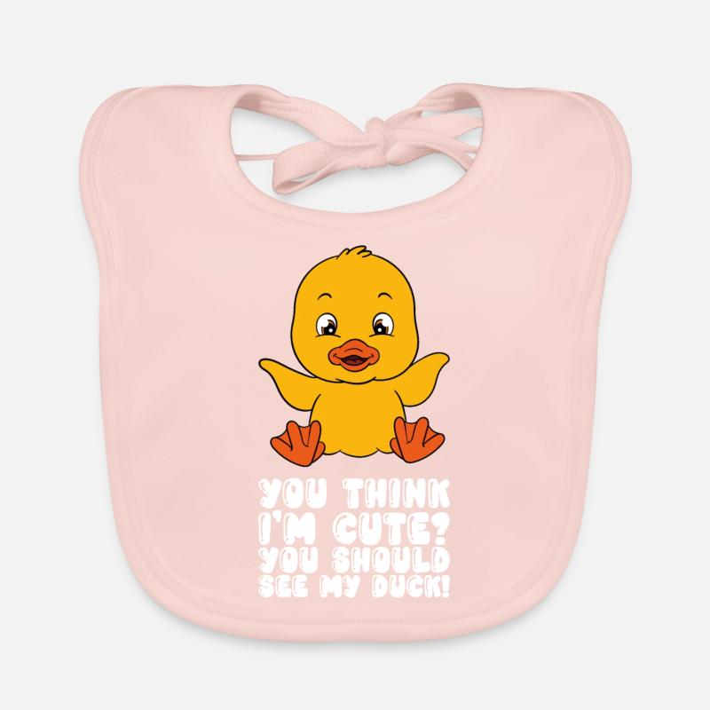 Drôle de canard Canards mignons Bavoir bio Bébé