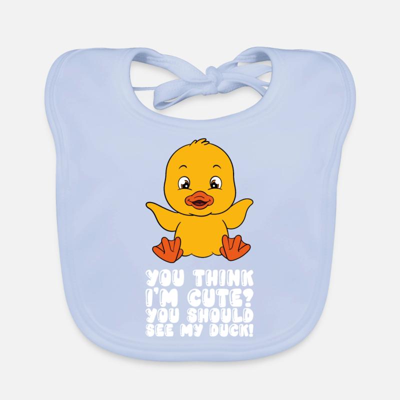 Drôle de canard Canards mignons Bavoir bio Bébé