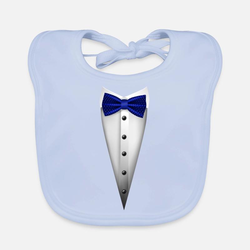 Conception de smoking avec nœud papillon pour les mariages et Bavoir bio Bébé