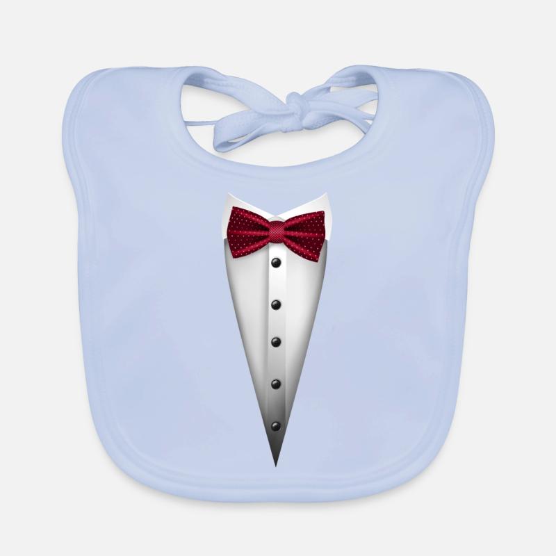 Conception de smoking avec nœud papillon pour les mariages et Bavoir bio Bébé