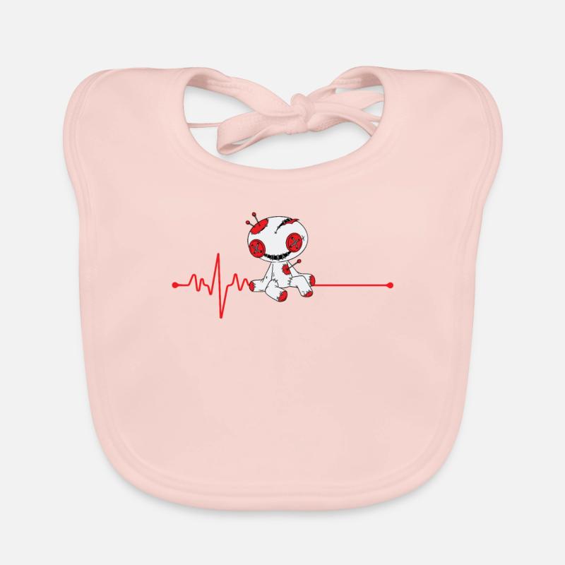 Voodoo Doll Heartbeat Organic Baby Bibs