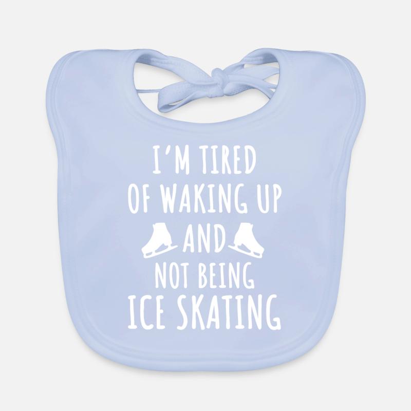 Lustiges Eiskunstlaufen Geschenk Baby Bio-Lätzchen