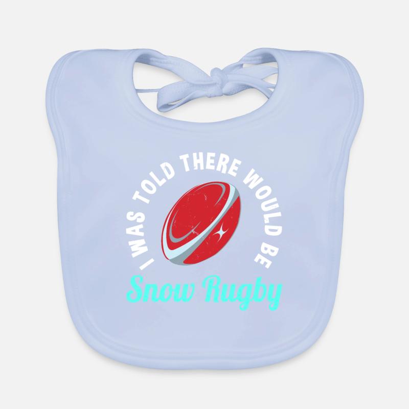 Lustiger Schnee Rugby Spruch Baby Bio-Lätzchen
