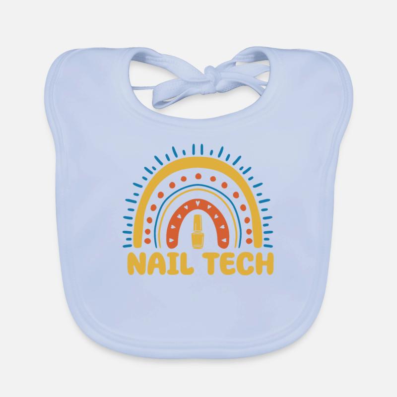 Technicienne ongulaire Boho Rainbow Bavoir bio Bébé