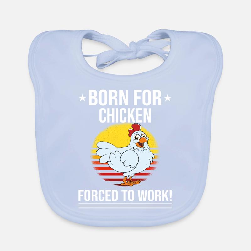 Funny Chicken Saying Chicken Organic Baby Bibs