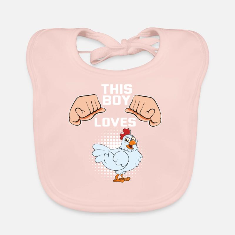 Funny Chicken Saying Chicken Organic Baby Bibs