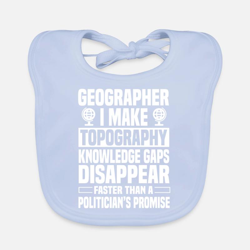 Drôle de dicton de géographe Bavoir bio Bébé
