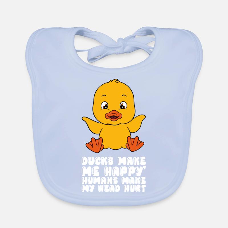 Funny Duck Cute Ducks Organic Baby Bibs
