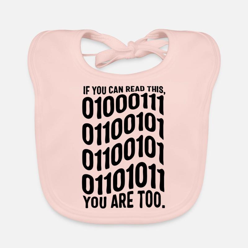 Chemise de programmeur, si vous pouvez lire ceci, vous êtes - Bavoir bio Bébé - rose
