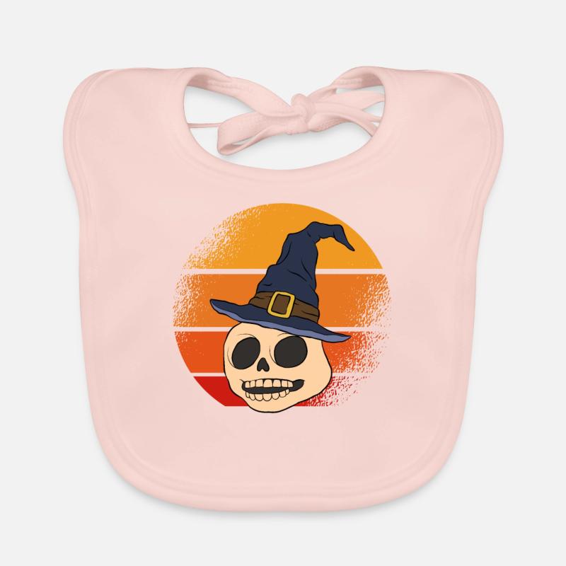 Halloween Pumpkin Halloween Ghost Organic Baby Bibs