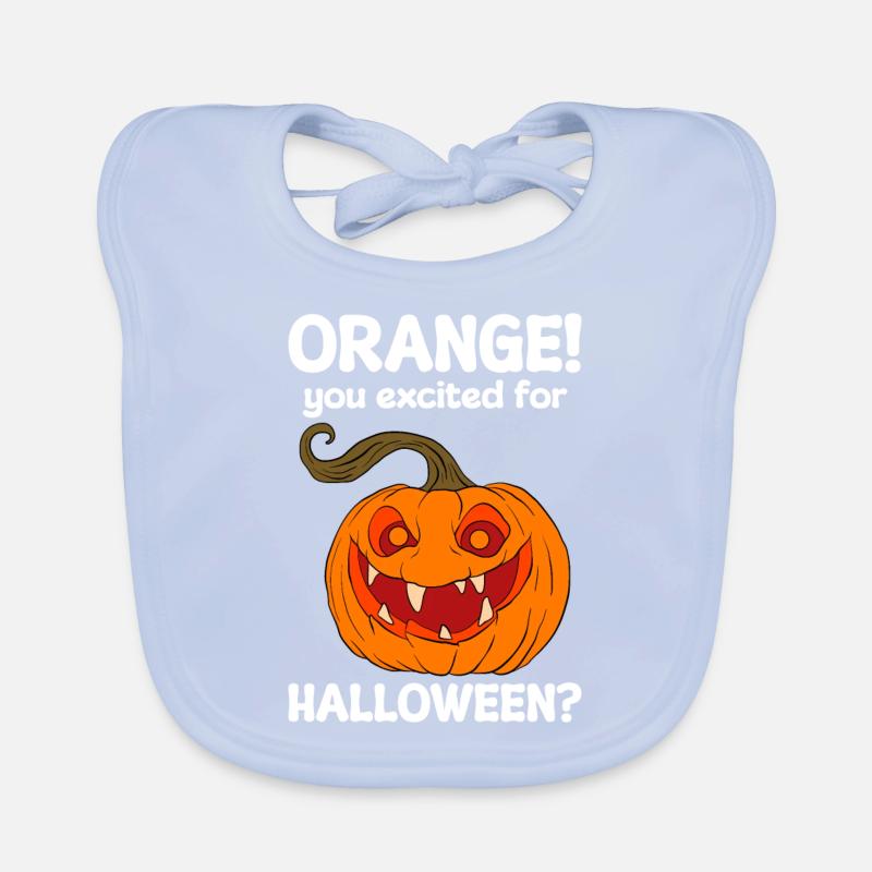 Halloween Pumpkin Halloween Ghost Organic Baby Bibs