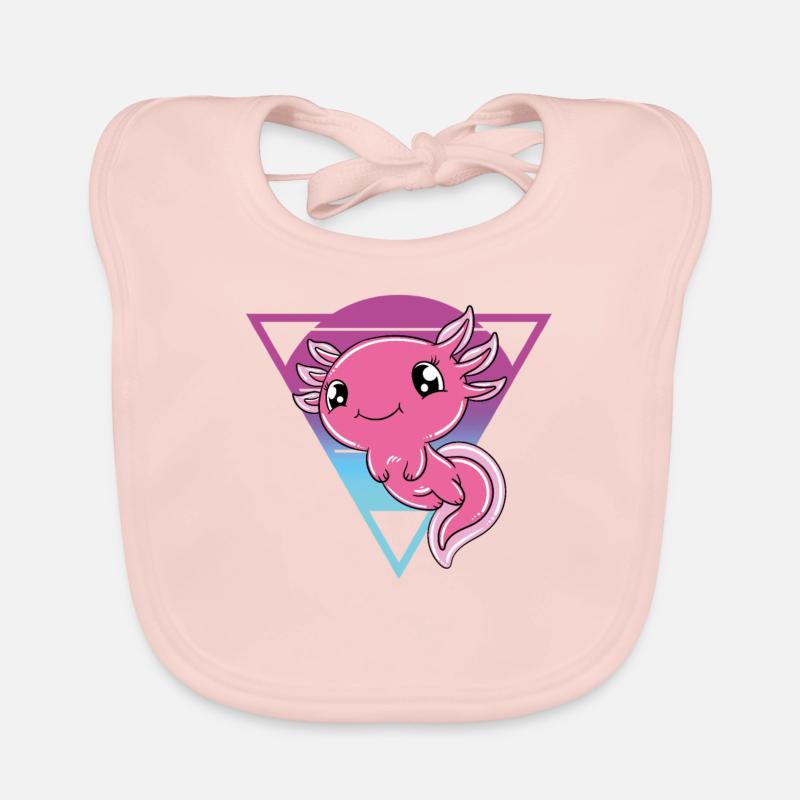 Cute Axolotl Funny Axolotl Organic Baby Bibs