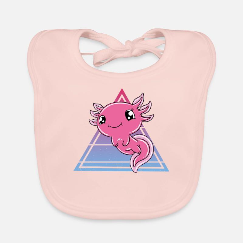 Cute Axolotl Funny Axolotl Organic Baby Bibs