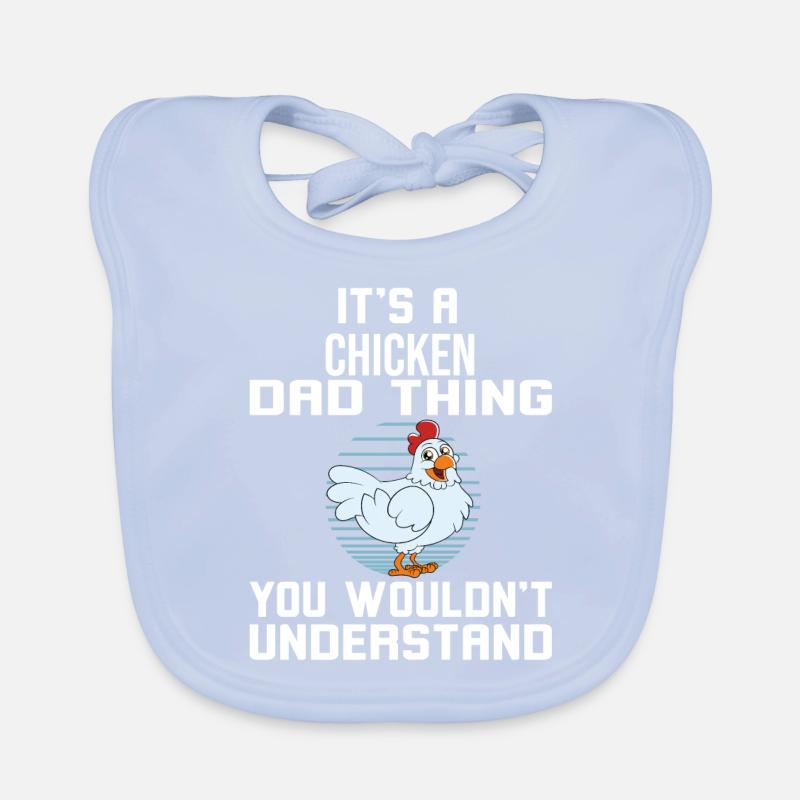 Funny Chicken Saying Chicken Organic Baby Bibs