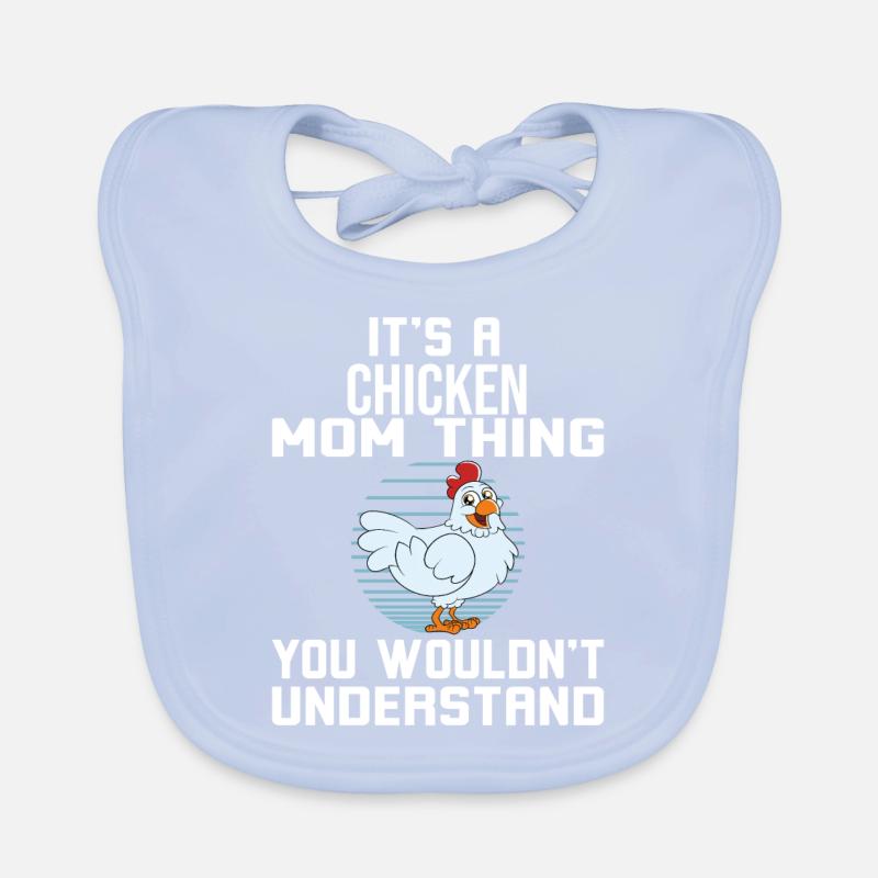 Funny Chicken Saying Chicken Organic Baby Bibs
