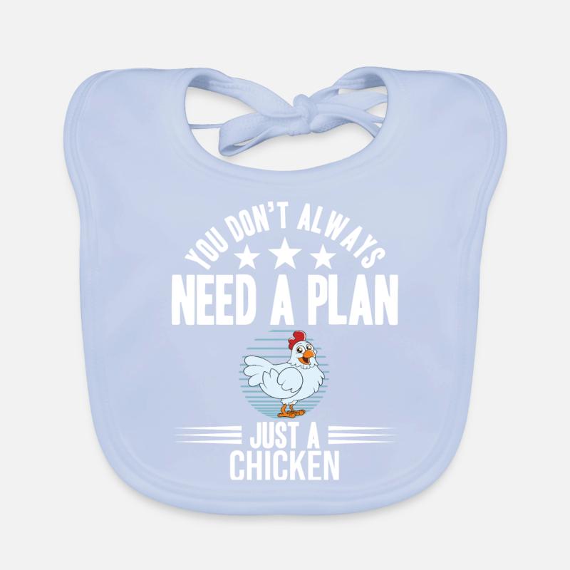 Funny Chicken Saying Chicken Organic Baby Bibs