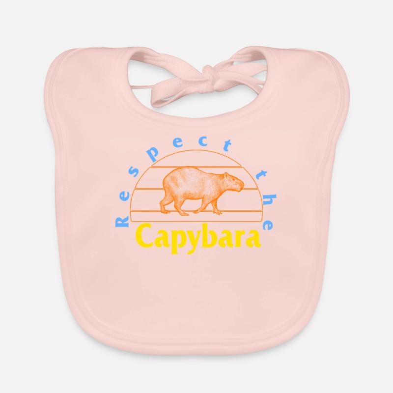 Chemise Capybara, Respect Le Capybara Mignon Rétro Bavoir bio Bébé