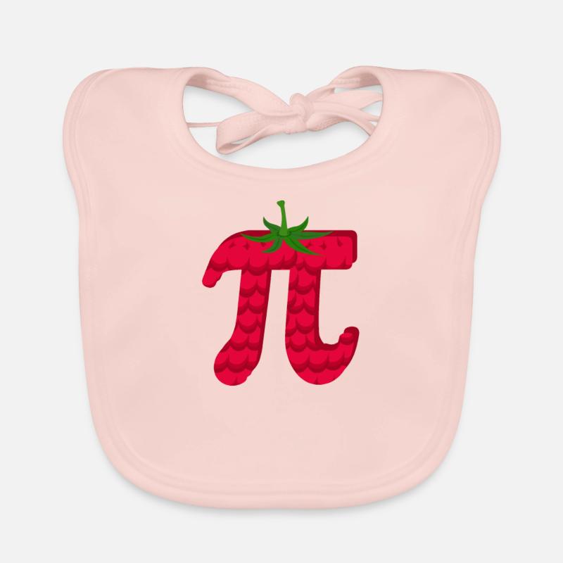 Raspberry Funny Pi Day Cake Math Lover Organic Baby Bibs