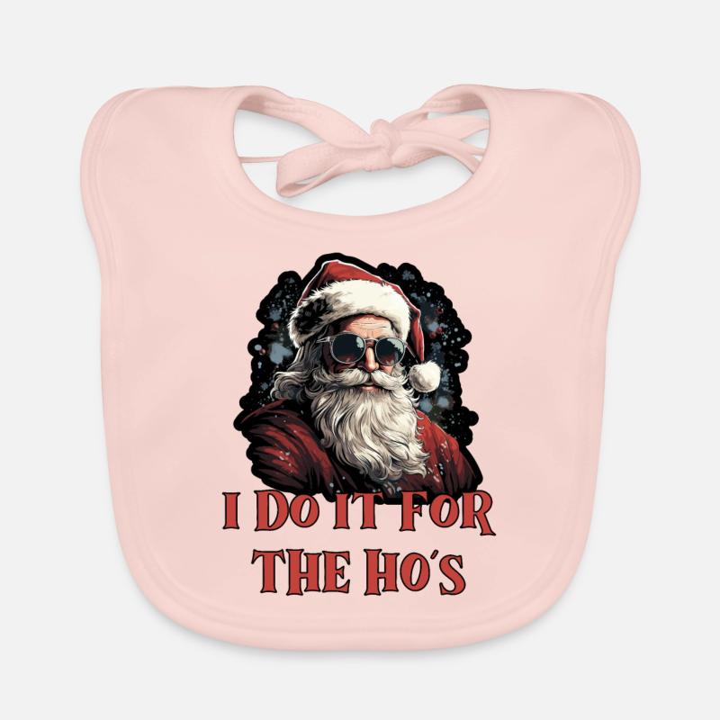 Funny Christmas Saying Organic Baby Bibs