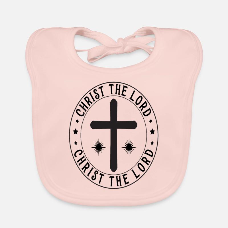 Christ le Seigneur - Bavoir bio Bébé - rose