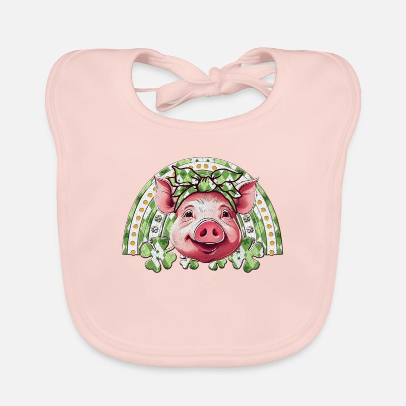 Glücksschwein Baby Bio-Lätzchen