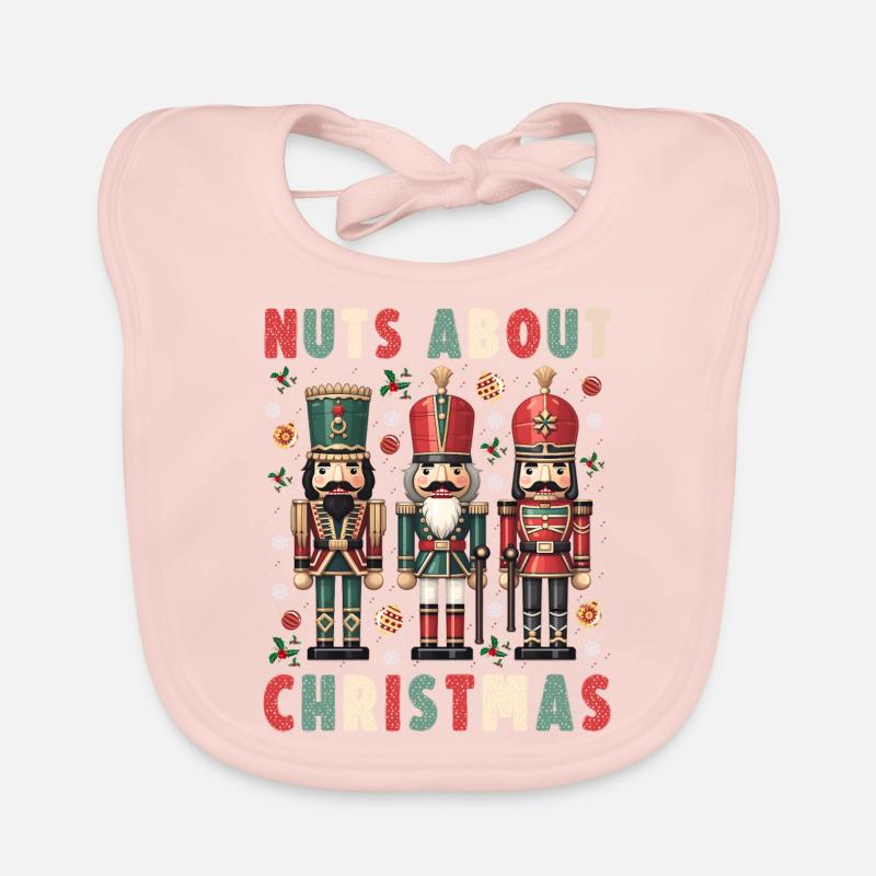 Nuts About Christmas Organic Baby Bibs