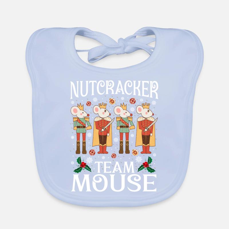 Nutcracker Team Mouse Organic Baby Bibs