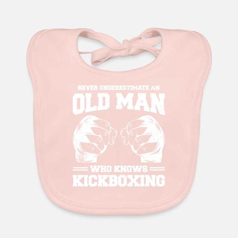 Kickboxen Kickboxer Kickboxing - Baby Bio-Lätzchen - Rose
