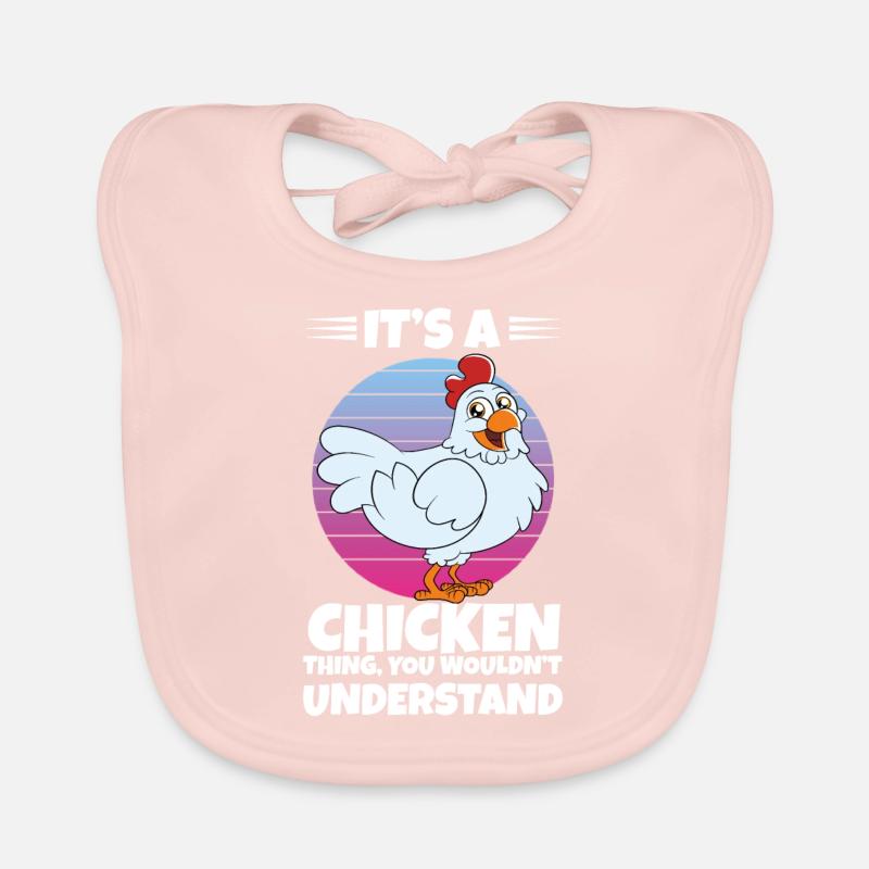 Funny Chicken Saying Chicken Organic Baby Bibs