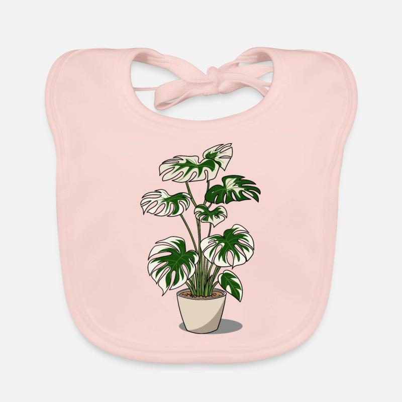 Monstera panaché Bavoir bio Bébé
