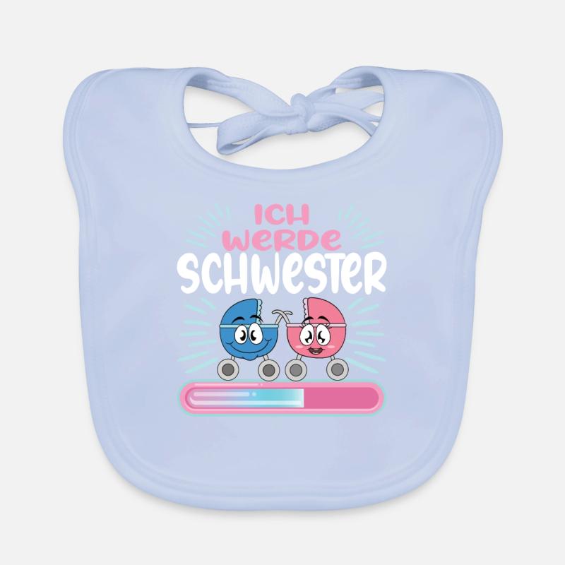 Schwester werden Schwester 2024 Baby Bio-Lätzchen