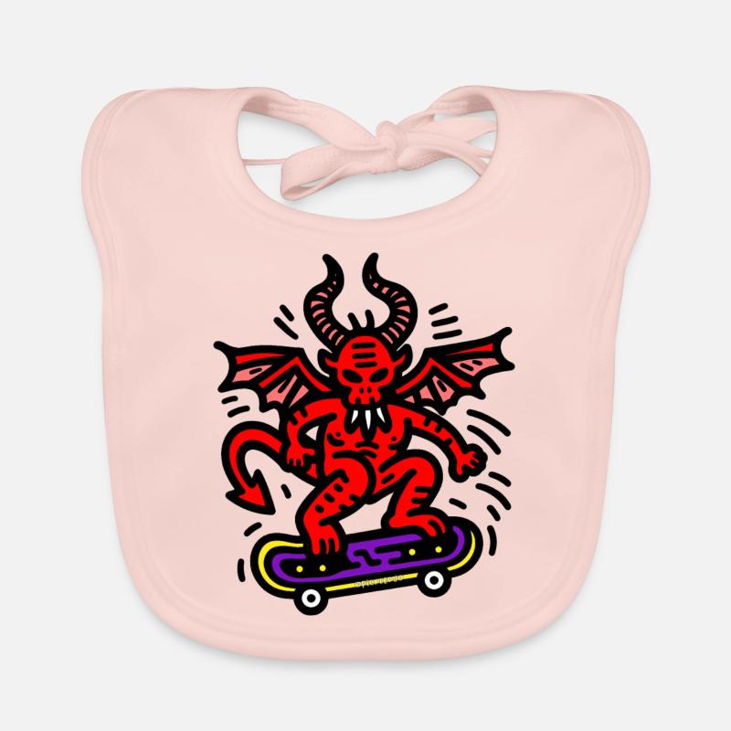 Devil Skateboard Organic Baby Bibs