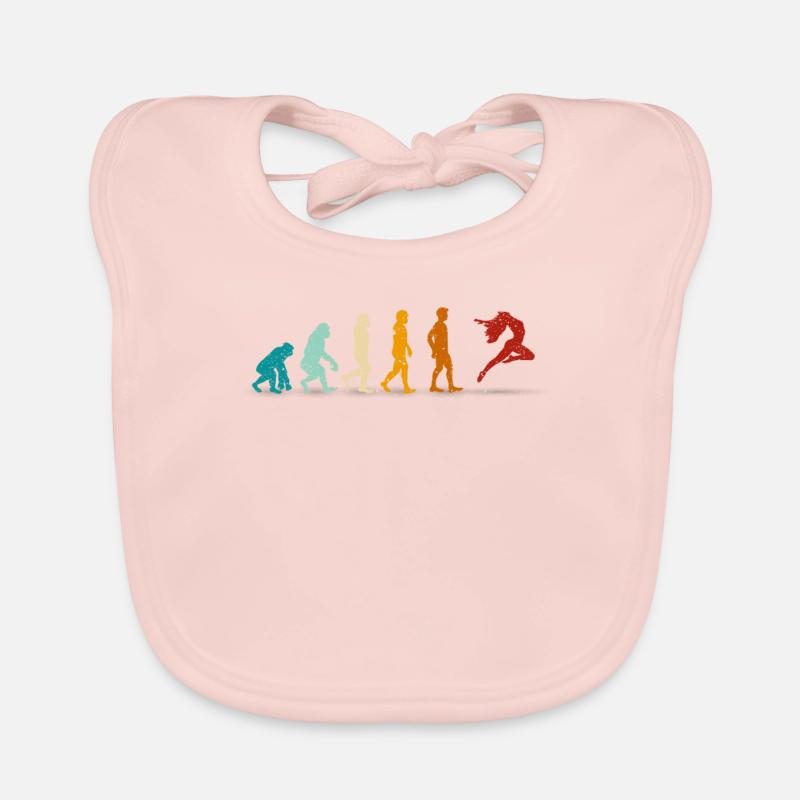 Tanzen Retro Tanzen Evolution des Menschen Tänzer Baby Bio-Lätzchen