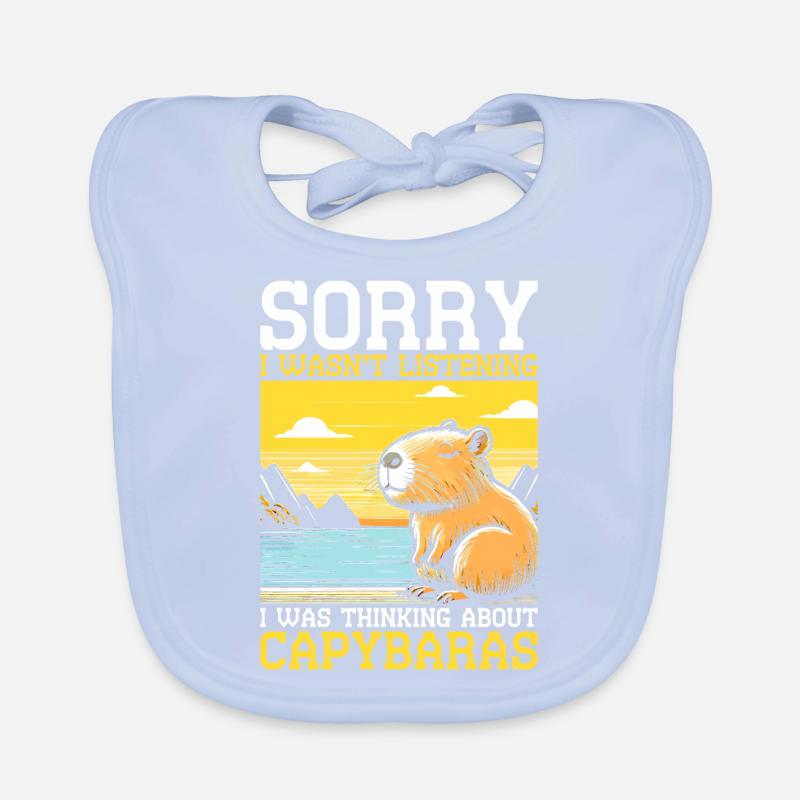 Thinking about Capybaras Baby Bio-Lätzchen