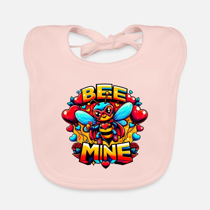 Bee Mine: Whimsical Bee Superhero Playful Organic Baby Bibs