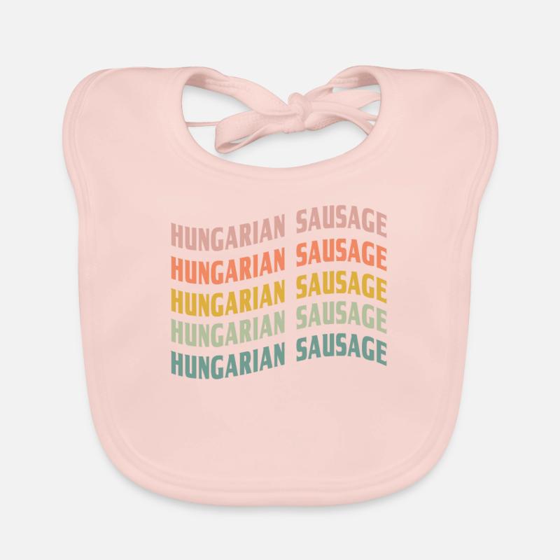 Ungarischer Wurst Schrift Baby Bio-Lätzchen