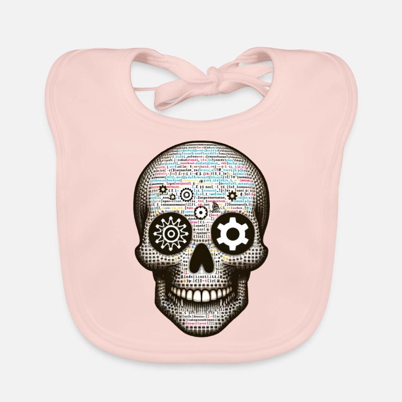 Matrice numérique du programmeur Code Master Skull Tee Bavoir bio Bébé
