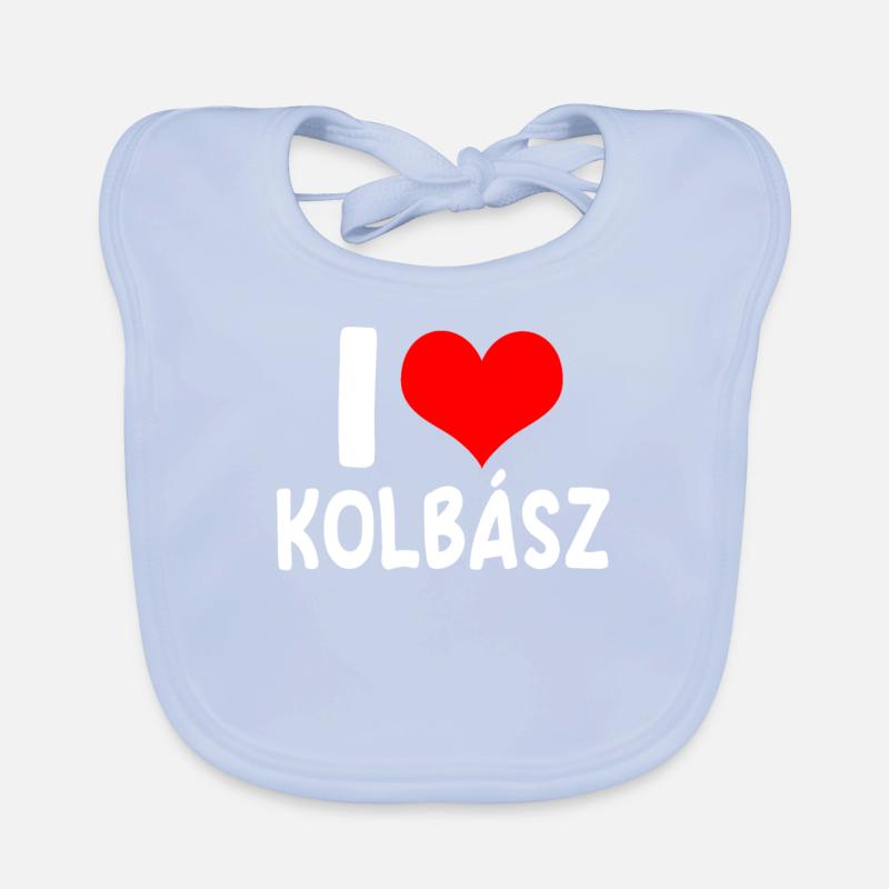 Ich Liebe Kolbász Baby Bio-Lätzchen