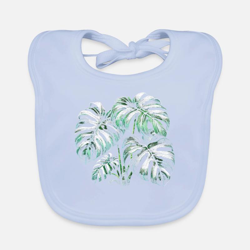 Monstera panaché Bavoir bio Bébé