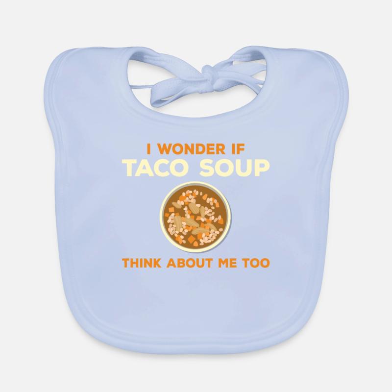 Conception de soupe à tacos drôle Bavoir bio Bébé