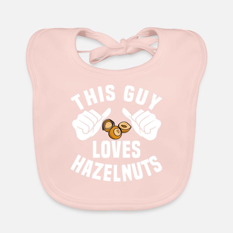 This guy loves hazelnuts Organic Baby Bibs
